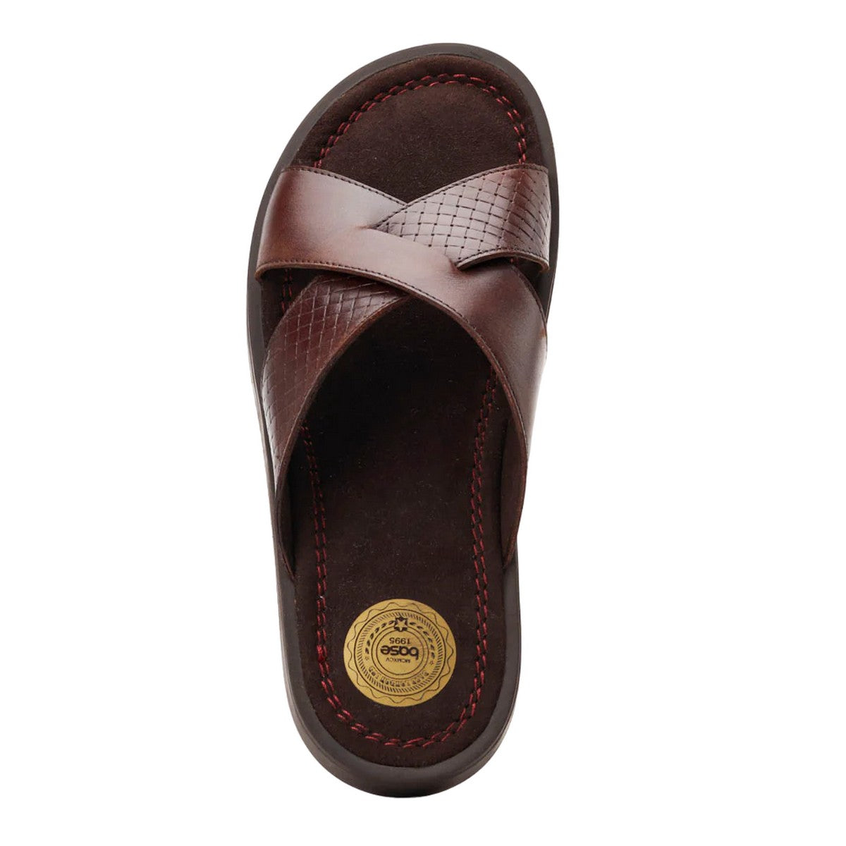 Burnt Brown - Pack Shot - Base London Mens Astro Leather Slip-on Sandals