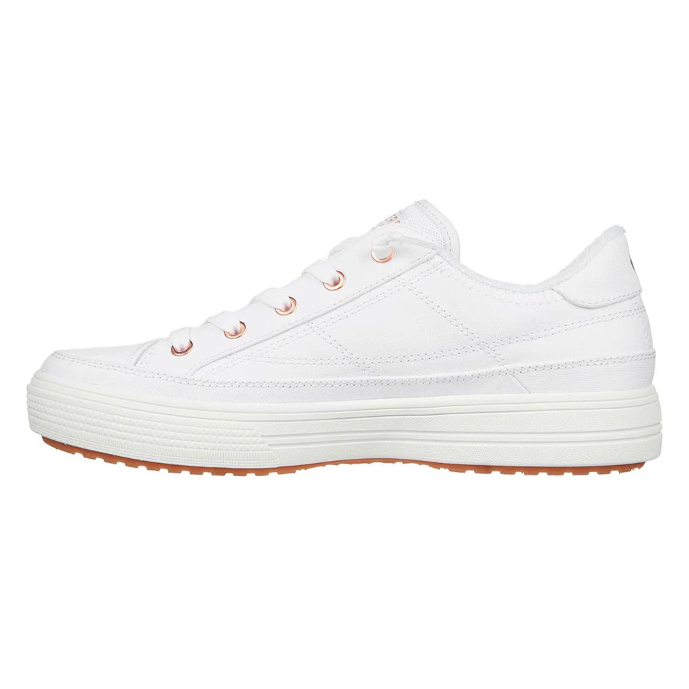 White - Back - Skechers Womens-Ladies Arcade - Meet Ya There Arch Fit Trainers