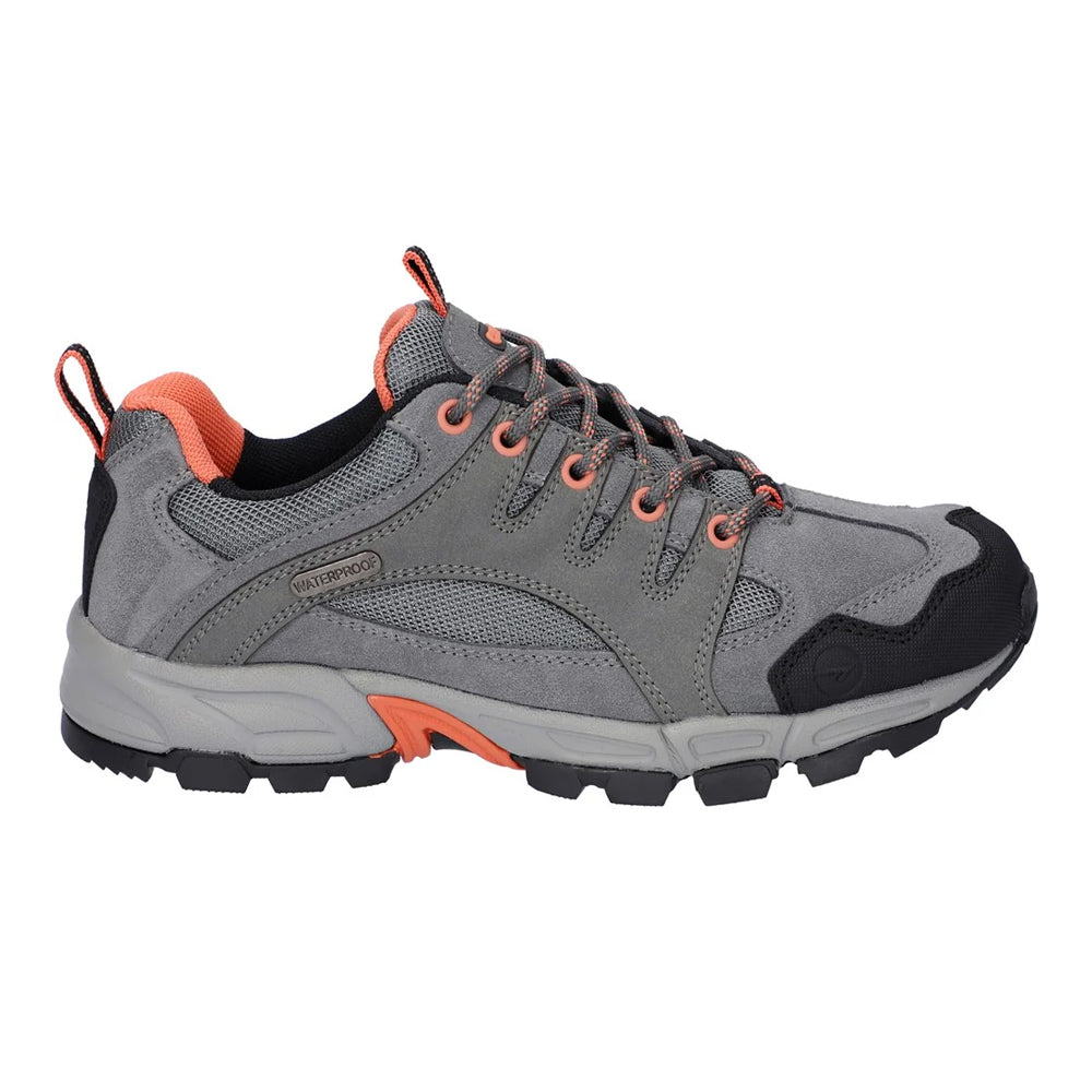 Steel-Coral-Cool Grey - Lifestyle - Hi-Tec Womens-Ladies Auckland Lite Suede Walking Shoes