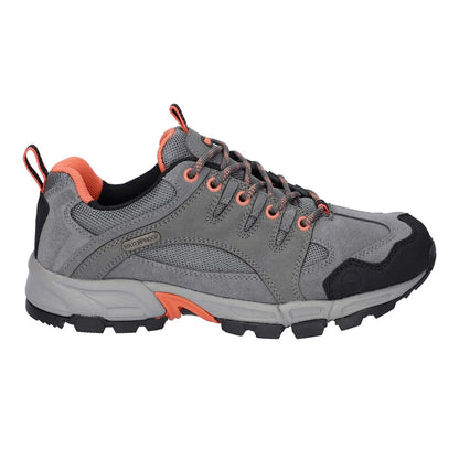 Steel-Coral-Cool Grey - Lifestyle - Hi-Tec Womens-Ladies Auckland Lite Suede Walking Shoes