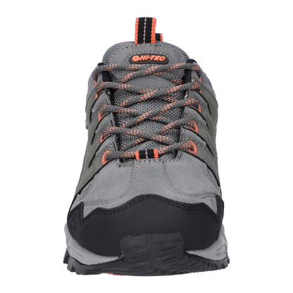 Steel-Coral-Cool Grey - Pack Shot - Hi-Tec Womens-Ladies Auckland Lite Suede Walking Shoes