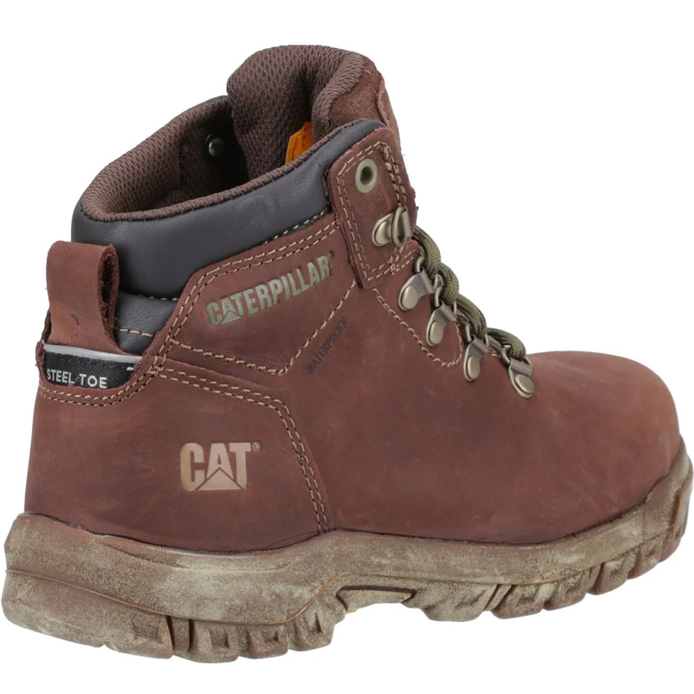 Cocoa - Back - Caterpillar Womens-Ladies Mae Leather Safety Boots