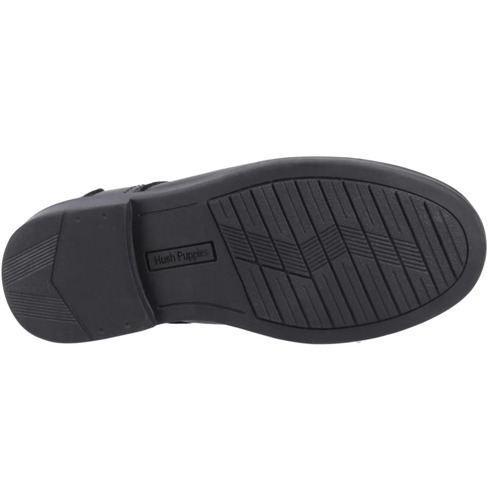 Black - Lifestyle - Hush Puppies Boys Tommy Leather School Shoes