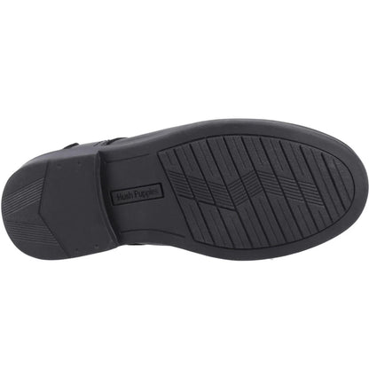 Black - Lifestyle - Hush Puppies Boys Tommy Leather School Shoes
