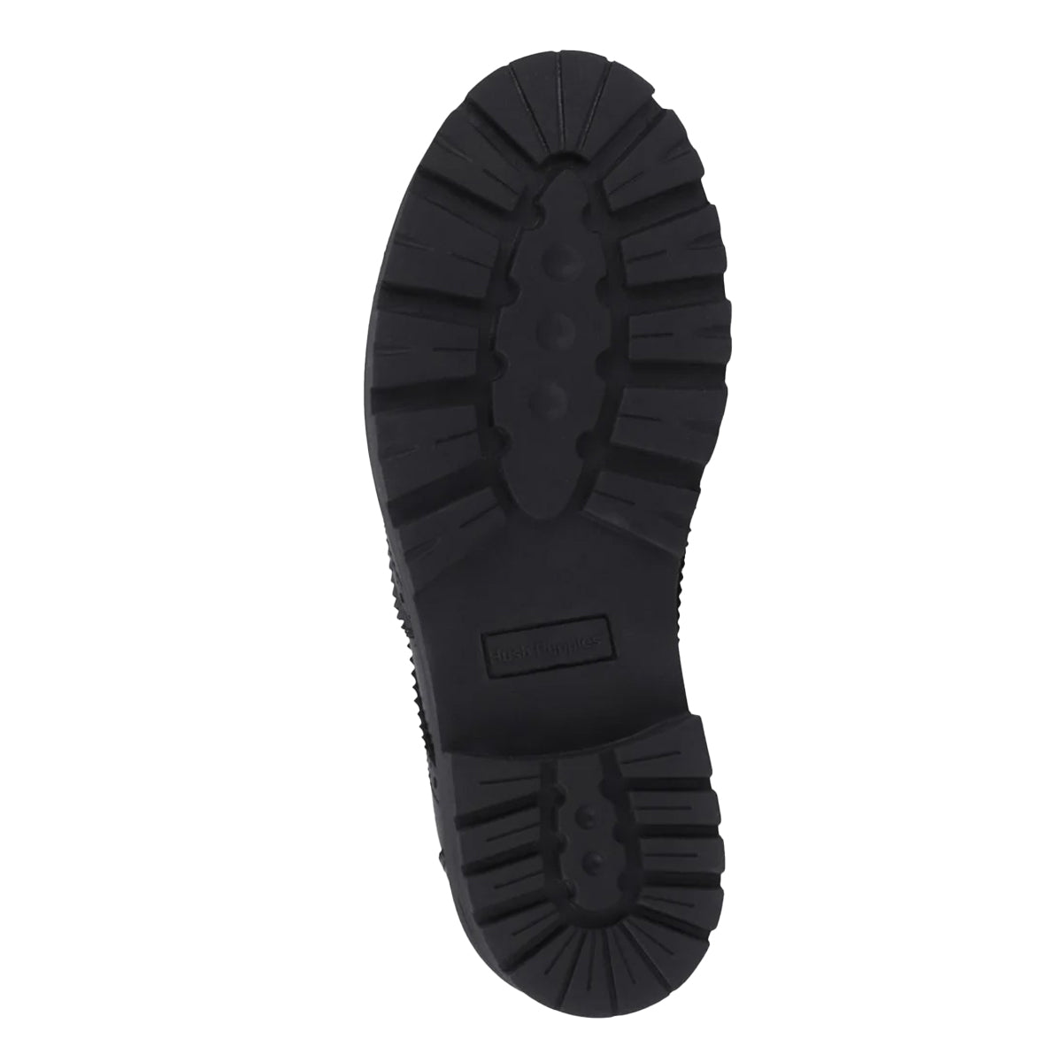 Black - Side - Hush Puppies Girls Maxine Leather School Shoes
