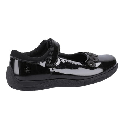 Black Patent - Lifestyle - Hush Puppies Girls Christina Leather School Shoes
