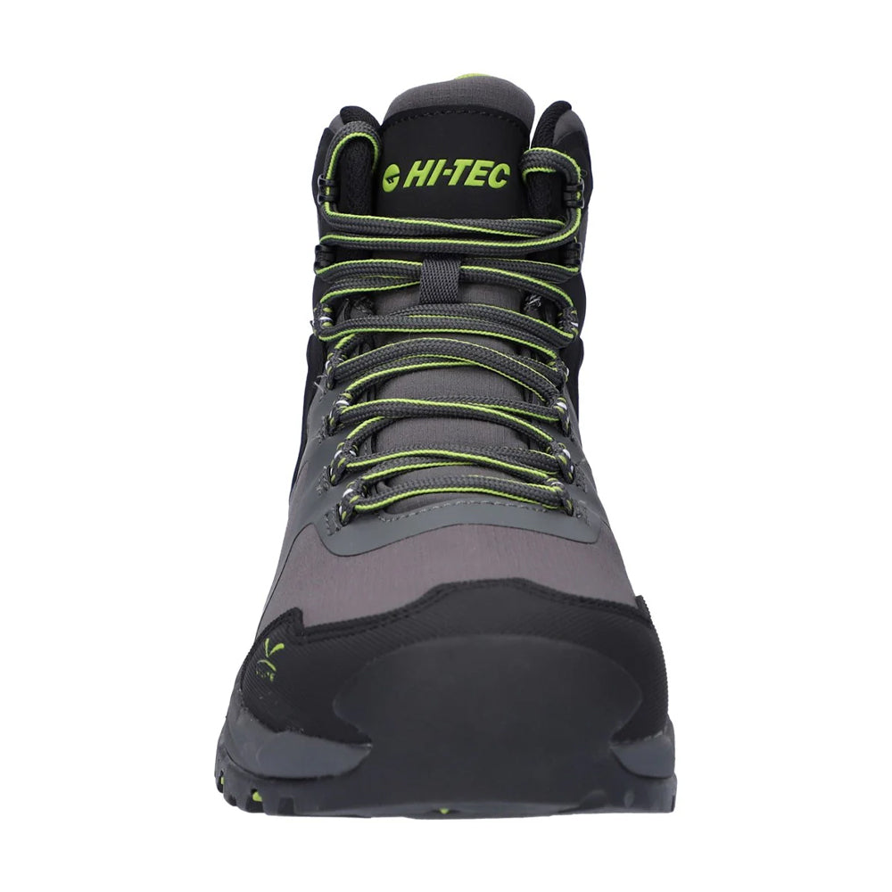 Dark Grey-Lime - Pack Shot - Hi-Tec Mens Psych V-Lite Walking Boots