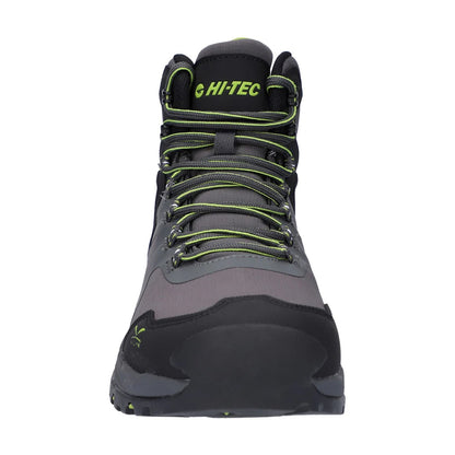Dark Grey-Lime - Pack Shot - Hi-Tec Mens Psych V-Lite Walking Boots