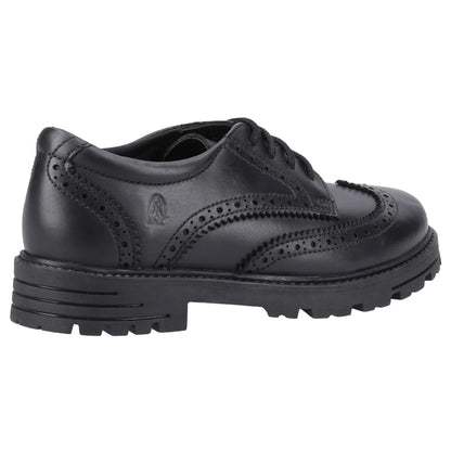 Black - Lifestyle - Hush Puppies Girls Maxine Leather School Shoes