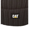Black - Back - Caterpillar C443 Rib Watch Hat - Headwear