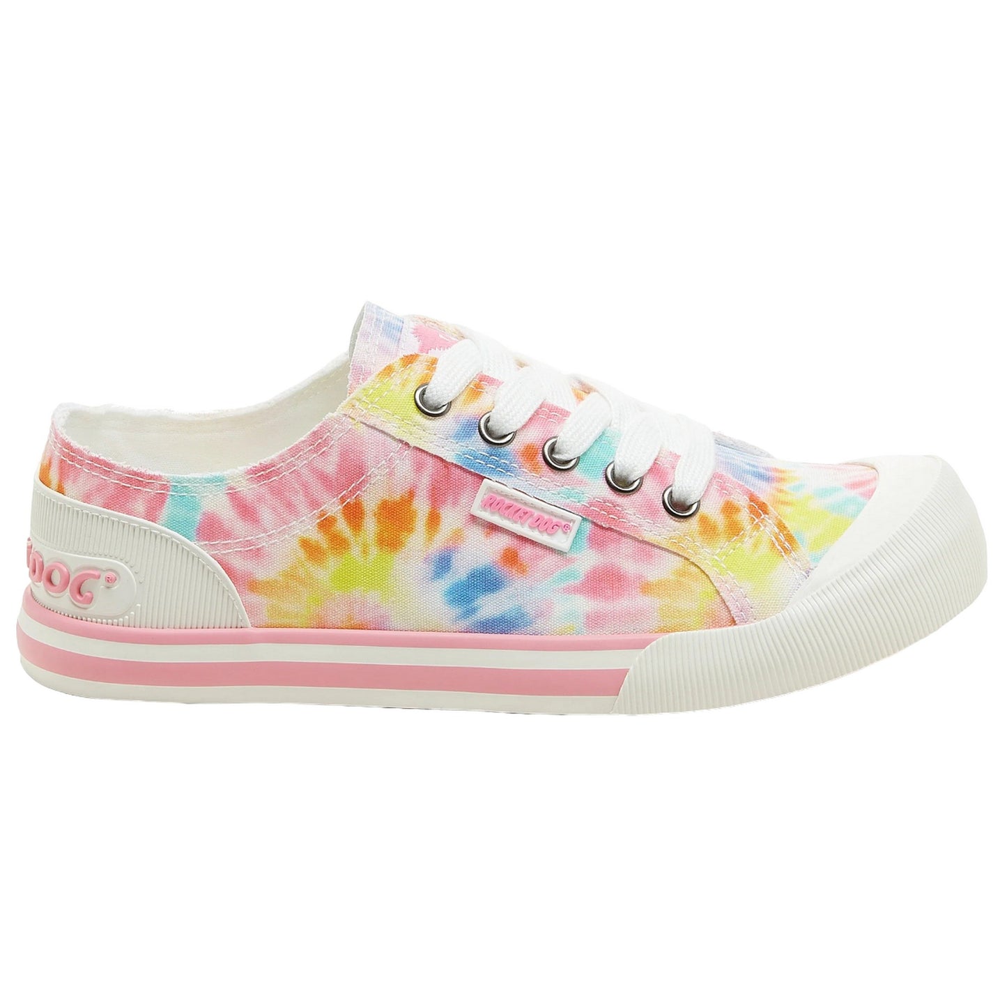 Multicoloured - Side - Rocket Dog Womens-Ladies Jazzin Bright Tie Dye Trainers