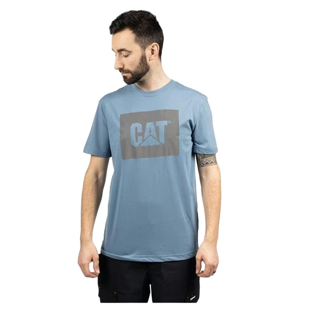 Coronet Blue - Side - Caterpillar Mens Graphic Print T-Shirt