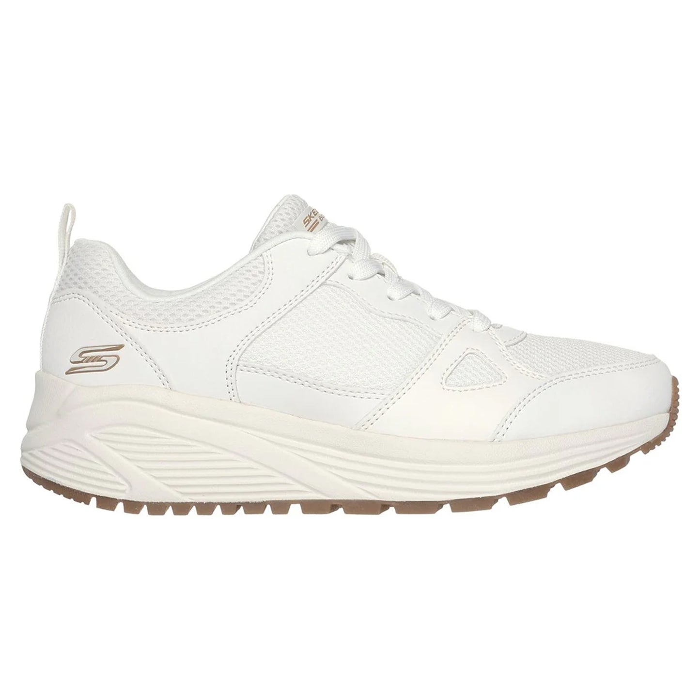 Off White - Side - Skechers Womens-Ladies Bobs Sparrow 2.0 Retro Trainers