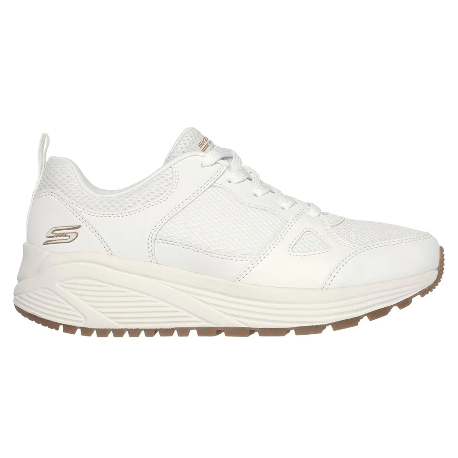 Off White - Side - Skechers Womens-Ladies Bobs Sparrow 2.0 Retro Trainers