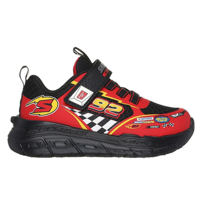 Black-Red - Side - Skechers Boys Skech Tracks Trainers
