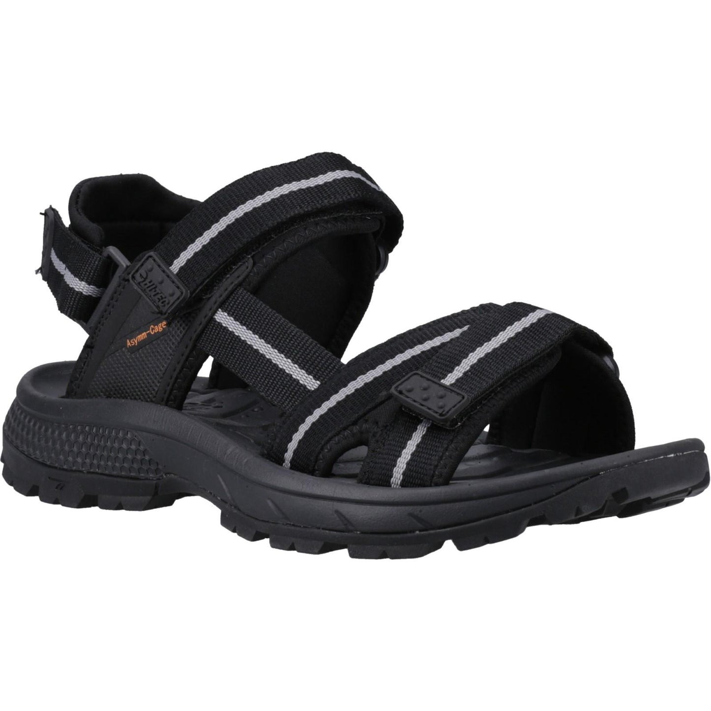 Black-Grey-Orange - Front - Hi-Tec Mens Sierra Sandals
