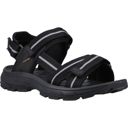 Black-Grey-Orange - Front - Hi-Tec Mens Sierra Sandals