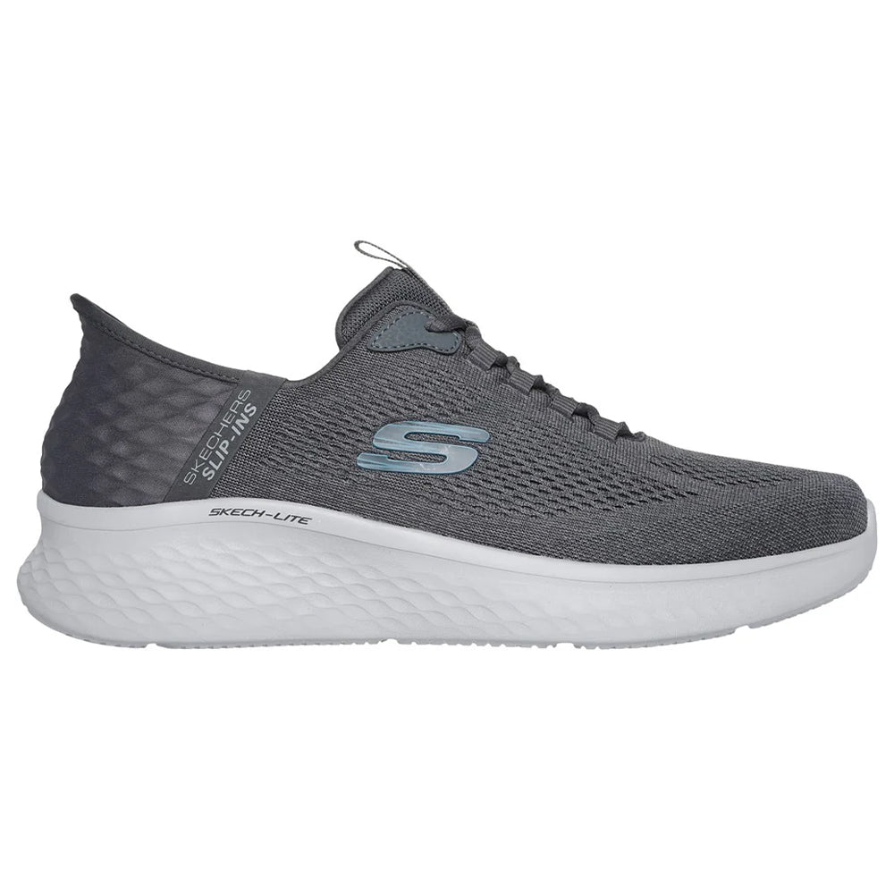 Charcoal-Blue - Side - Skechers Mens Skech-Lite Pro Primebase Trainers