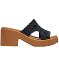 Black - Lifestyle - Crocs Womens-Ladies Brooklyn Block Heel Mules