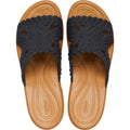 Black - Close up - Crocs Womens-Ladies Brooklyn Block Heel Mules