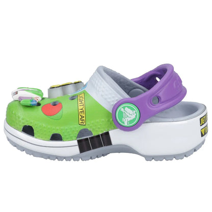 Blue Grey - Pack Shot - Crocs Childrens-Kids Classic Buzz Lightyear Toy Story Clogs