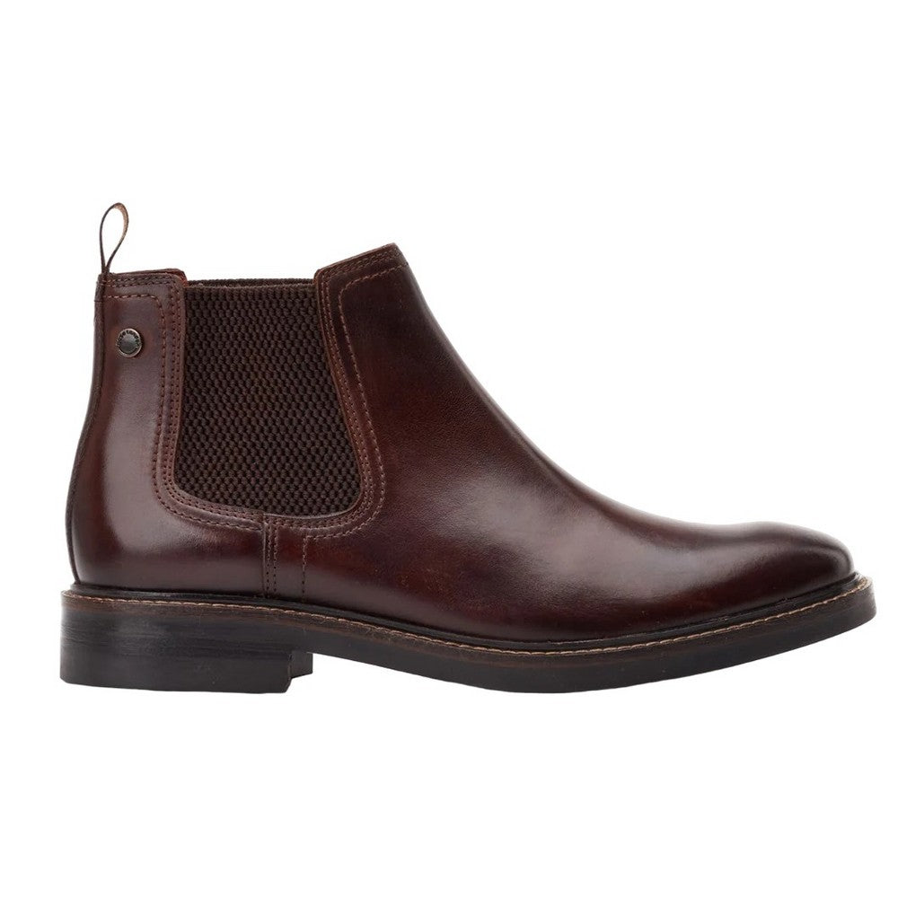 Dark Brown - Lifestyle - Base London Mens Portland Leather Chelsea Boots