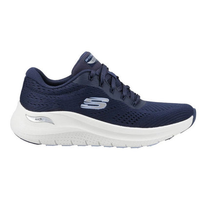 Navy - Side - Skechers Womens-Ladies 2.0 - Big League Arch Fit Trainers