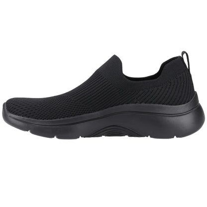 Black - Pack Shot - Skechers Womens-Ladies Go Walk 2.0 Paityn Arch Fit Sports Shoes