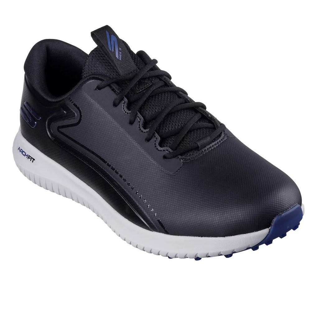 Black-Grey - Front - Skechers Mens Go Golf Max 3 Golf Shoes