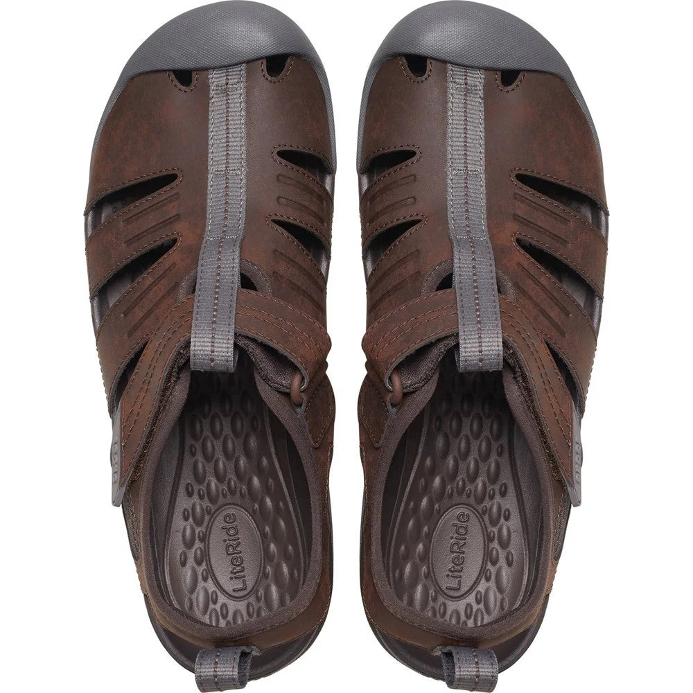 Espresso - Pack Shot - Crocs Unisex Adult Yukon Fisherman Sandals