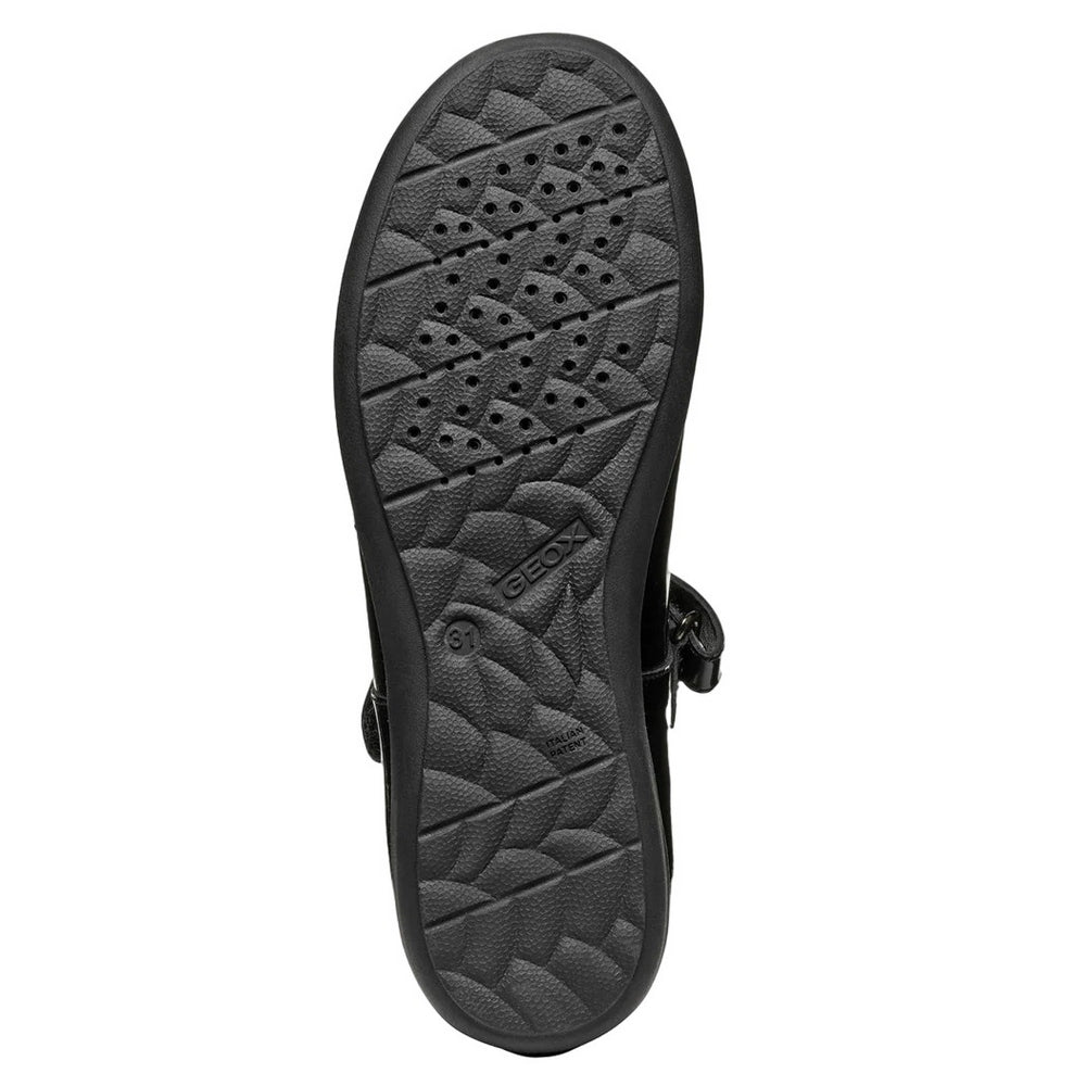Black Patent - Side - Geox Girls J Iberide A School Shoes
