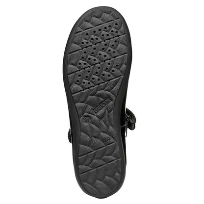 Black Patent - Side - Geox Girls J Iberide A School Shoes