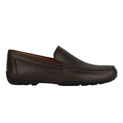 Dark Brown - Side - Geox Mens U Kosmopolis Leather Grip Loafers