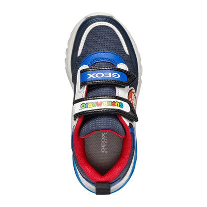 Navy-Royal Blue - Lifestyle - Geox Boys J Ciberdron E Super Mario Trainers