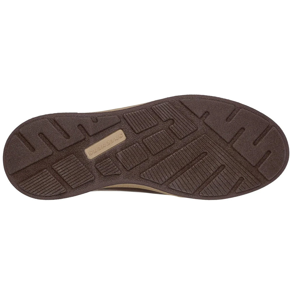 Chocolate - Back - Skechers Mens Cavell Sparkman Faux Leather Trainers