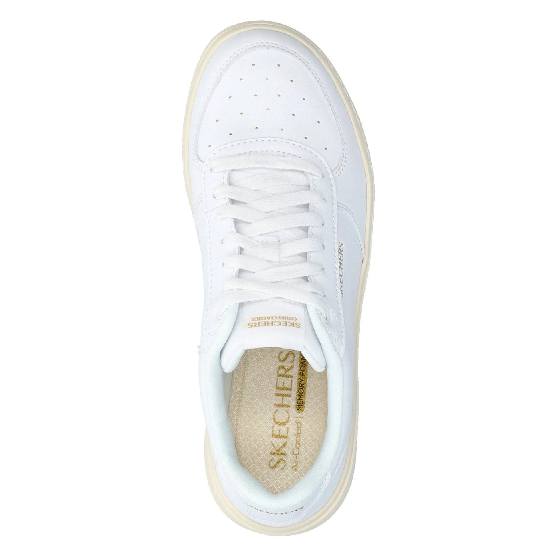 White-Natural - Side - Skechers Womens-Ladies Grand 92 - Be Lifted Shoes