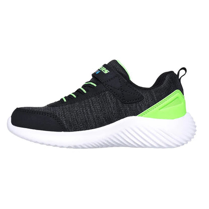 Black-Lime - Back - Skechers Boys Bounder - Dripper Drop Trainers