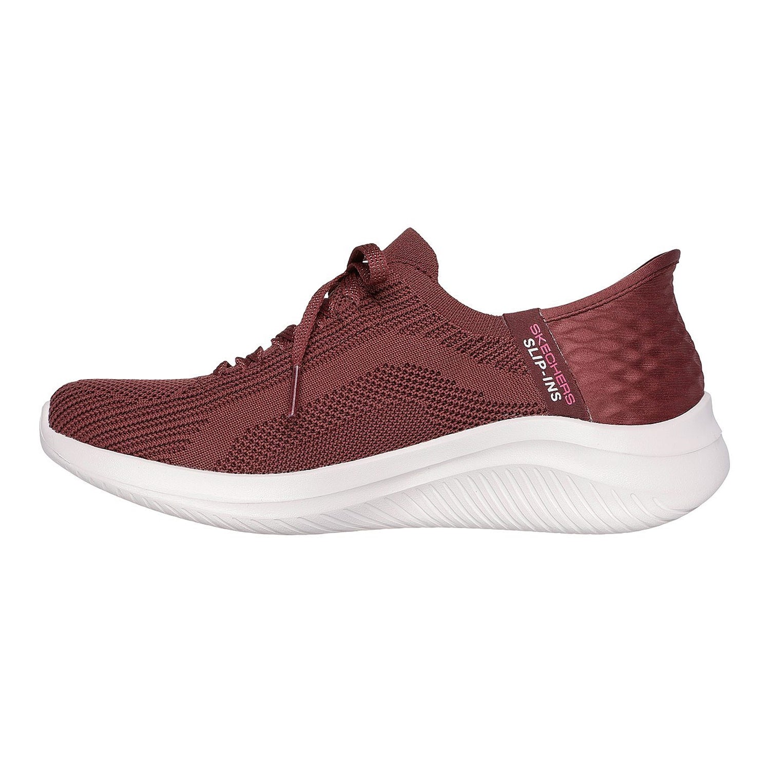 Burgundy - Back - Skechers Womens-Ladies Ultra Flex 3.0 Brilliant Path Shoes