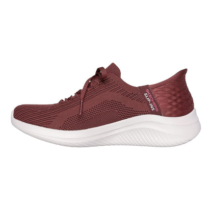 Burgundy - Back - Skechers Womens-Ladies Ultra Flex 3.0 Brilliant Path Shoes