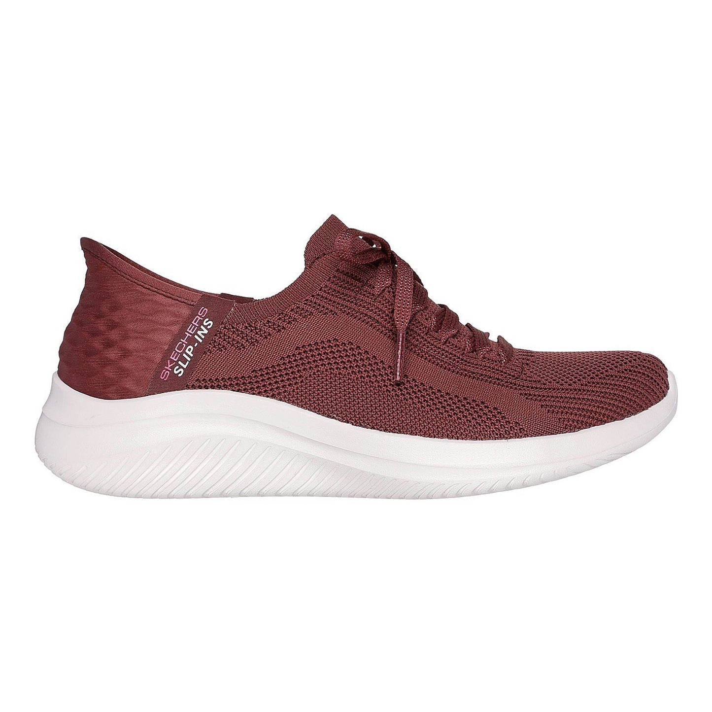 Burgundy - Side - Skechers Womens-Ladies Ultra Flex 3.0 Brilliant Path Shoes