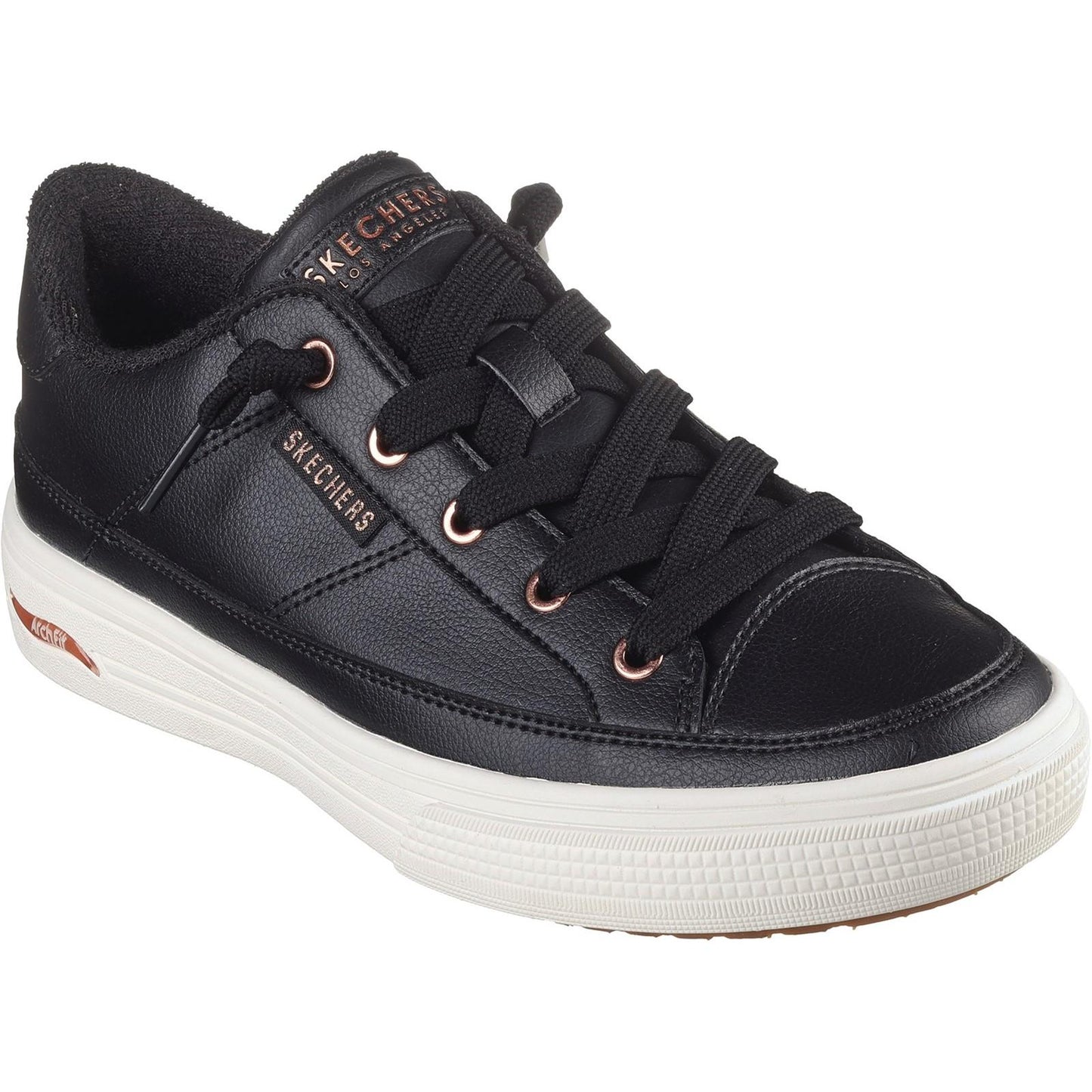 Black - Front - Skechers Womens-Ladies Arcade On My Way Arch Fit Shoes