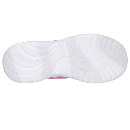 Pink-Turquoise - Back - Skechers Girls Dream Racer Wing Brites Shoes