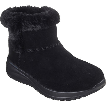 Black - Front - Skechers Womens-Ladies On The GO Stellar Suede Waterproof Ankle Boots