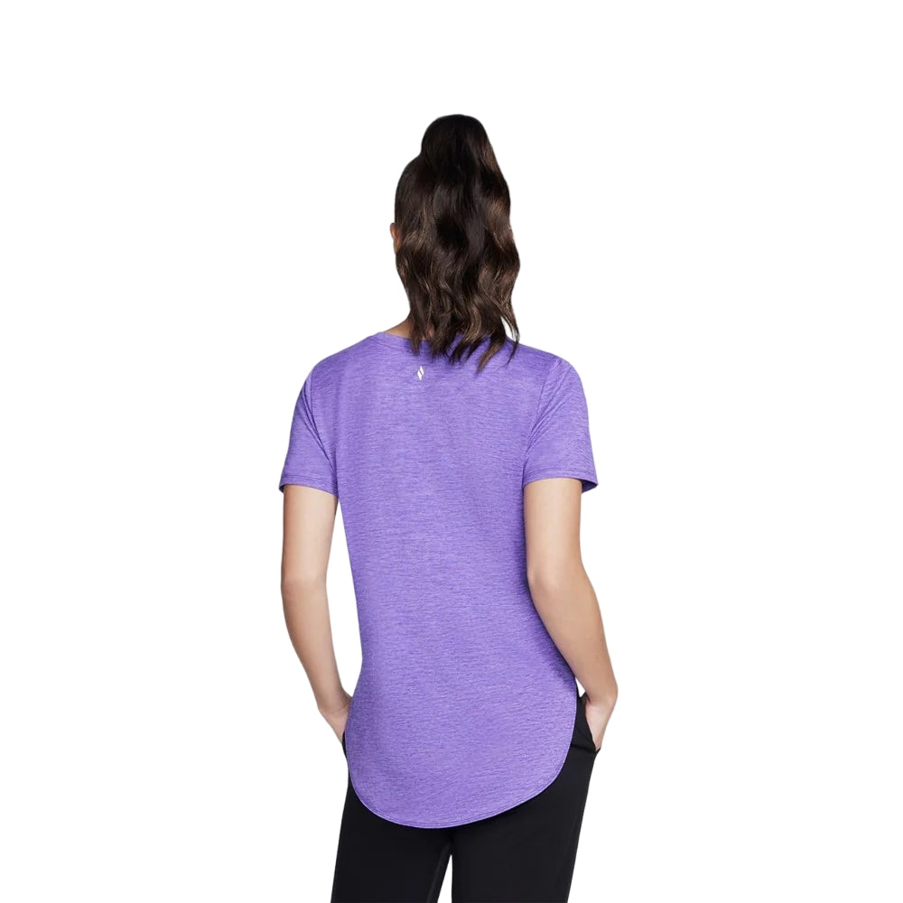 Neon Pink-Purple - Back - Skechers Womens-Ladies Go Dri Swift Tunic