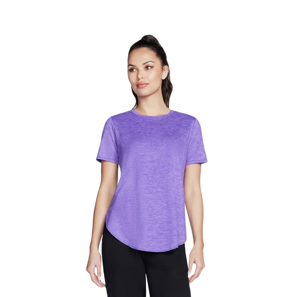 Neon Pink-Purple - Front - Skechers Womens-Ladies Go Dri Swift Tunic