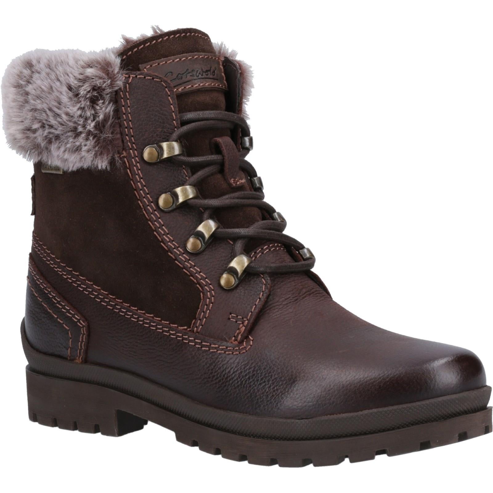Brown - Front - Cotswold Womens-Ladies Evenlode Ankle Boots