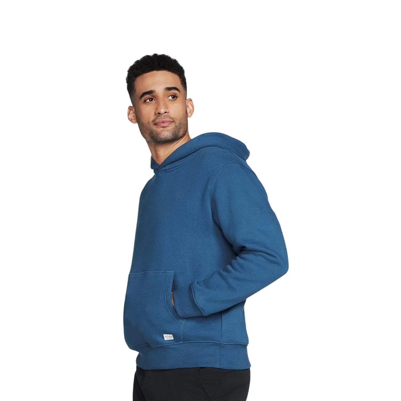 Seafoam - Side - Skechers Mens Skech-Sweats Classic Moisture Wicking Hoodie