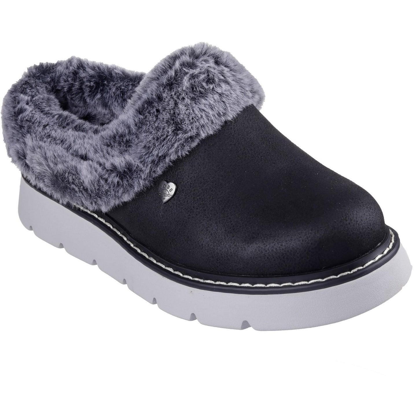 Black - Front - Skechers Womens-Ladies Keepsakes Lite Cozy Blend Slippers