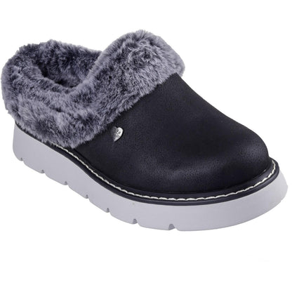 Black - Front - Skechers Womens-Ladies Keepsakes Lite Cozy Blend Slippers