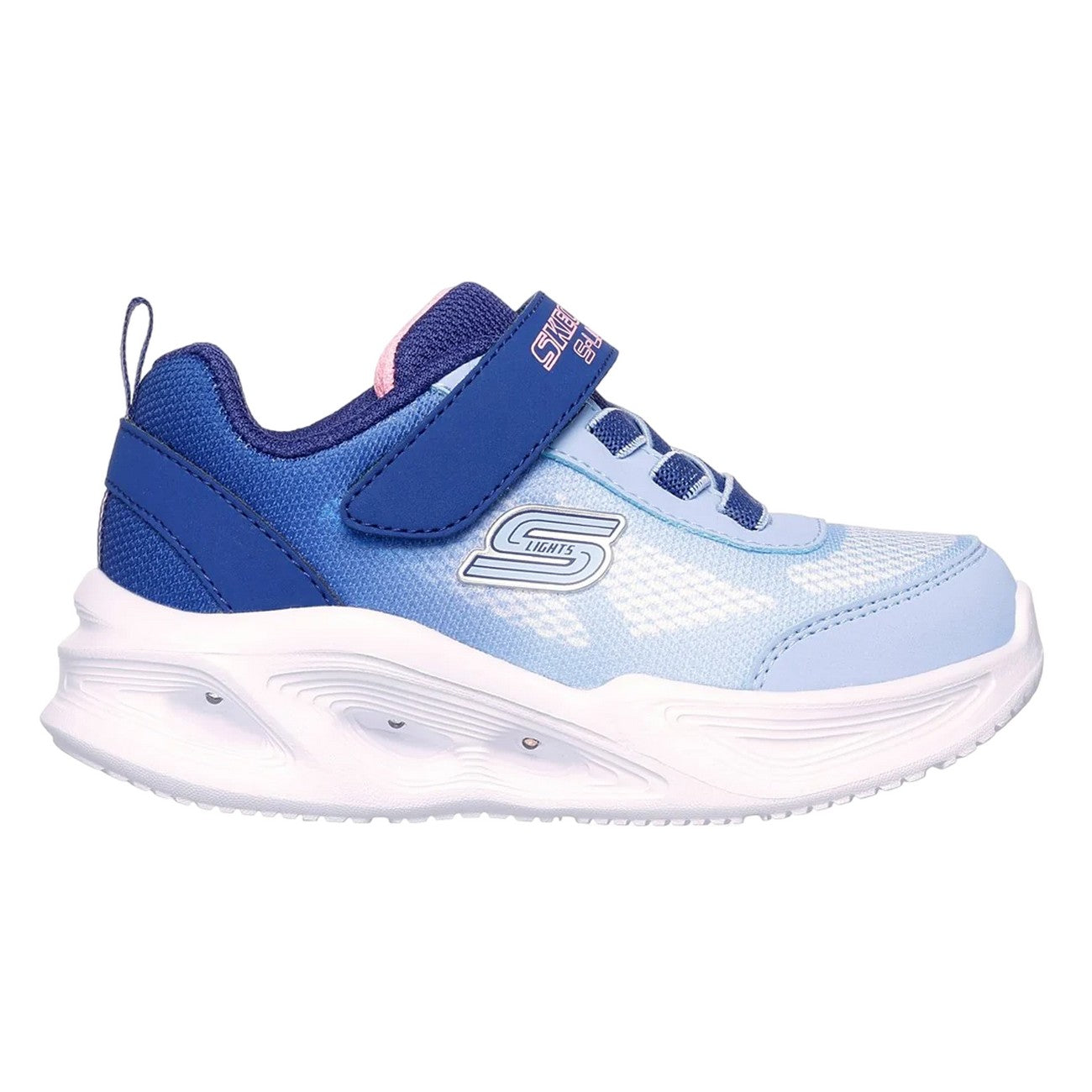 Navy-Light Blue - Lifestyle - Skechers Girls Sola Glow Trainers